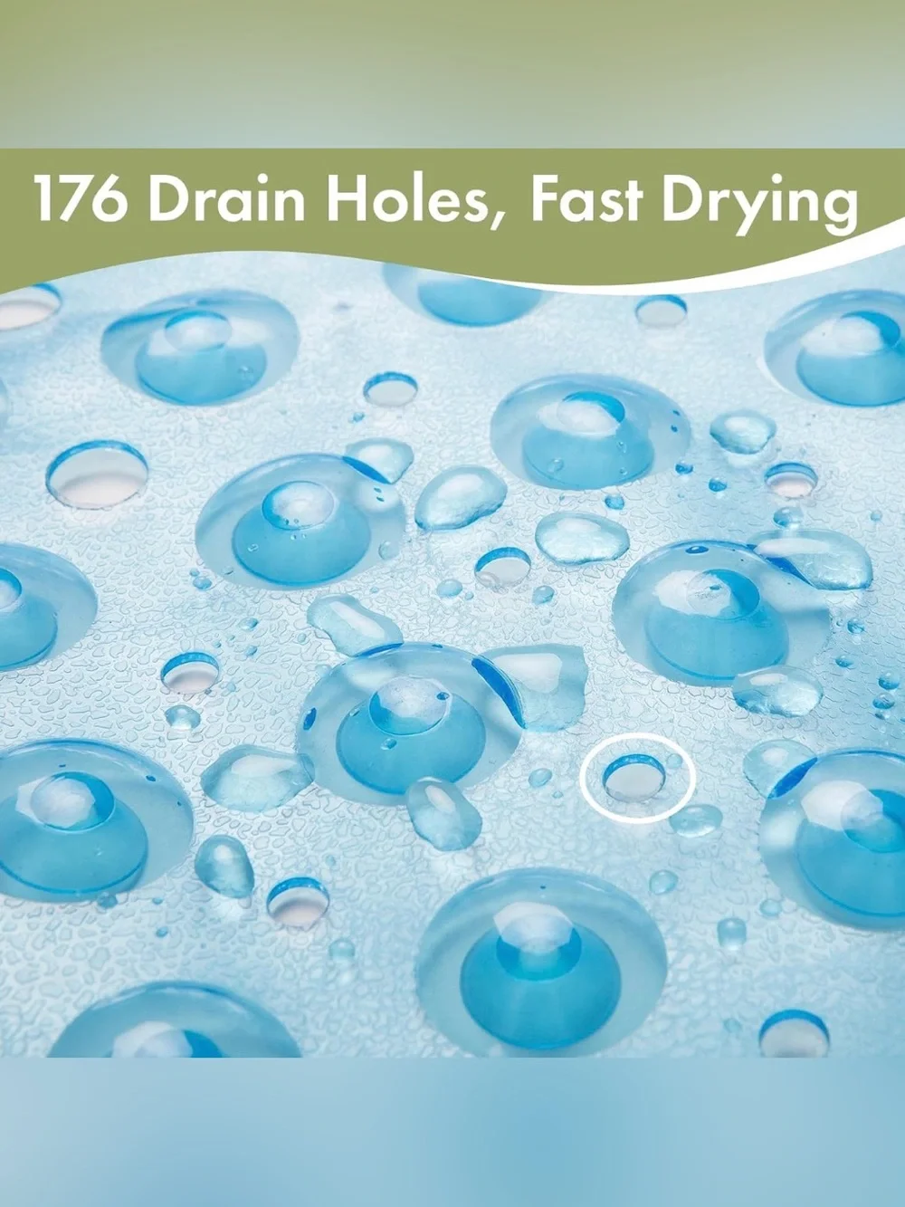 Bathtub Mat Shower Stall Mats with Suction Cups and Drain Holes, Non Slip Mat